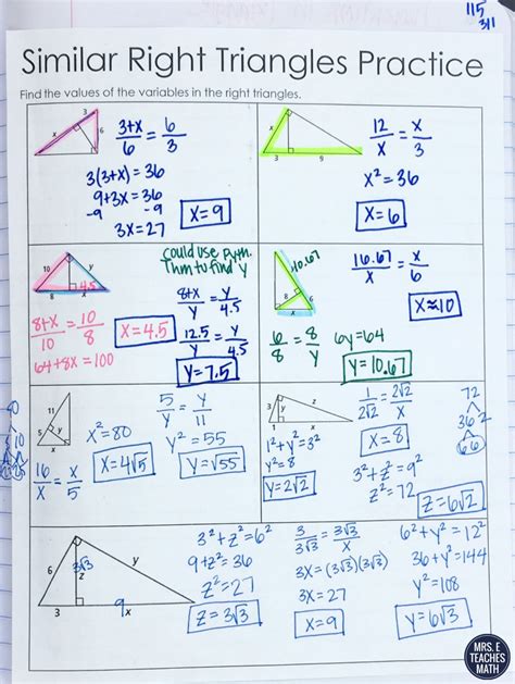 1 Similar Right Triangles 529. . Unit 7 homework 3 similar right triangles and geometric mean
